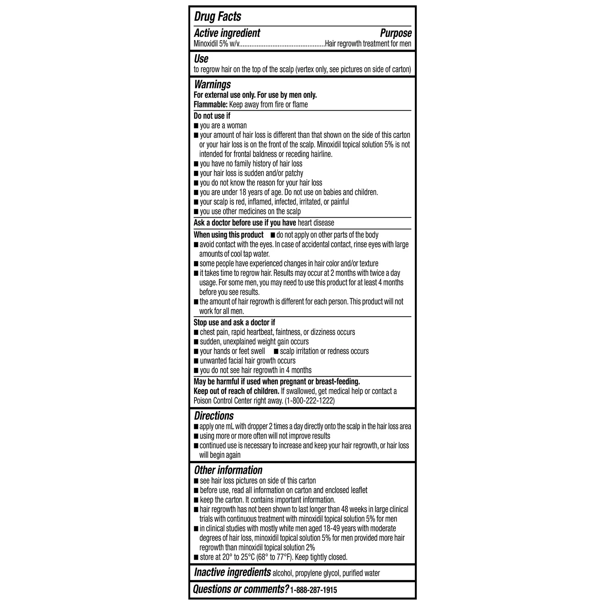 Equate Mens Minoxidil Liquid 2% - 3 Month Supply - Image 7