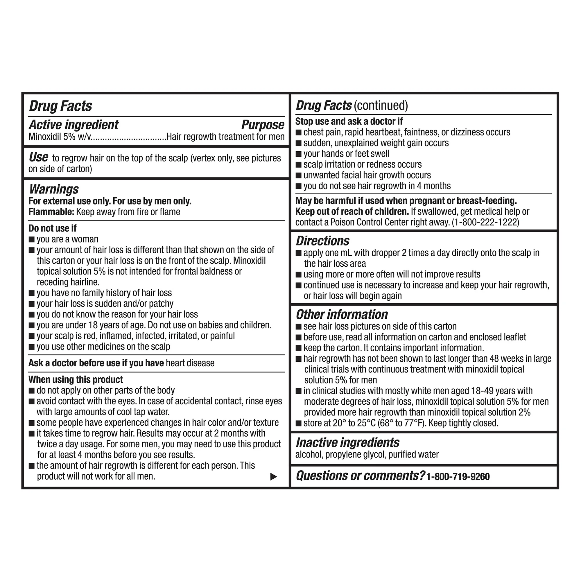 Equate Mens Minoxidil Liquid 2% - 3 Month Supply - Image 8