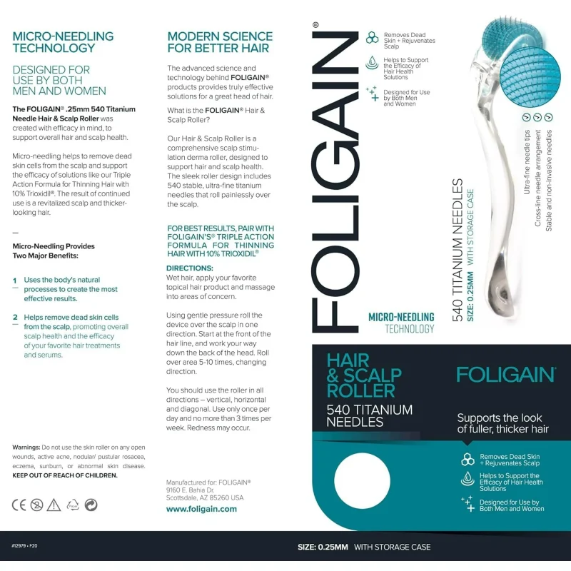 Hair & Scalp Roller with 540 Titanium Needles - Image 2